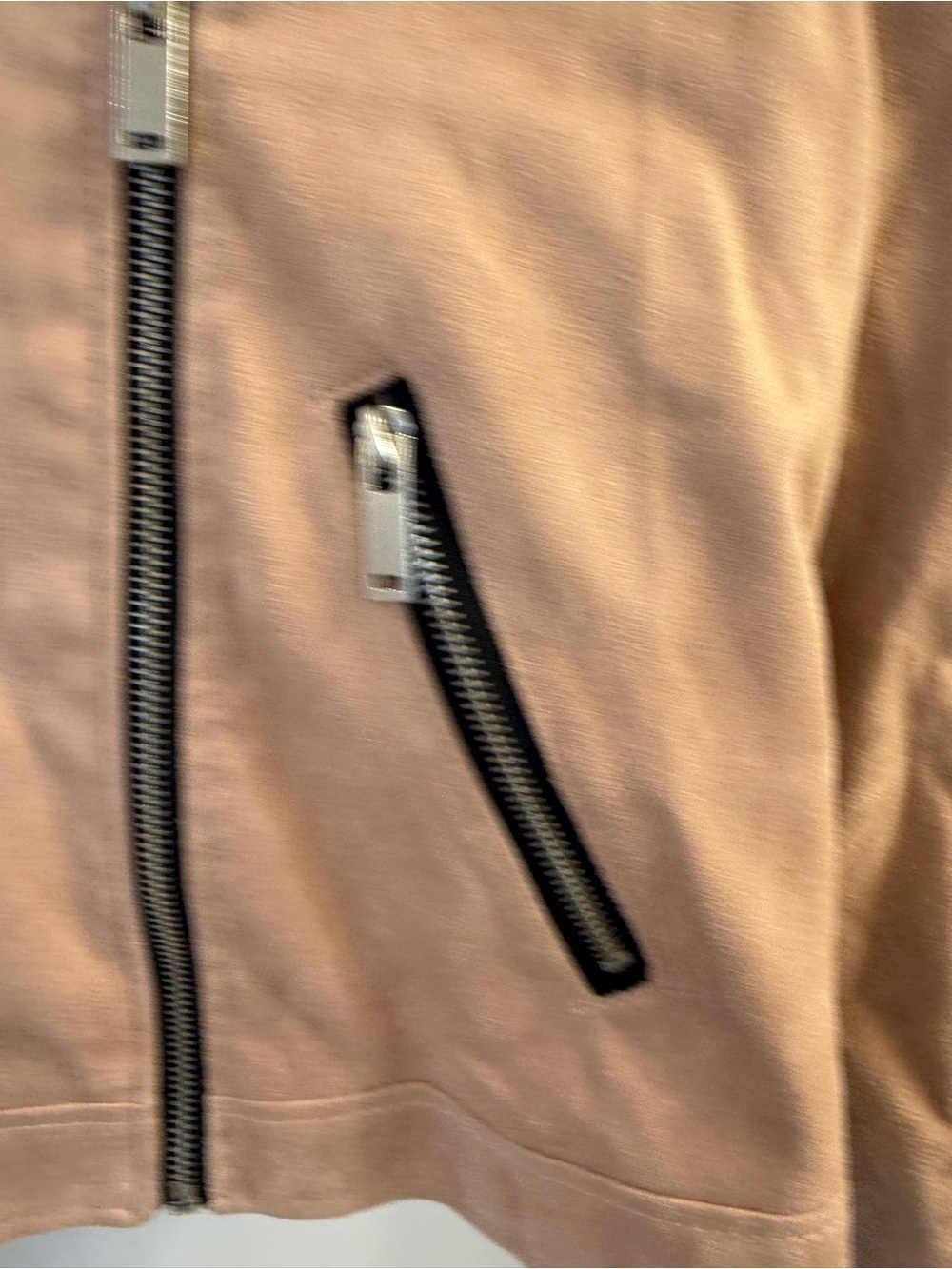 rue21 Womens Faux Suede Moto Jacket Blush Pink Crop Biker Motorcycle Medium Zip - Picture 6 of 16